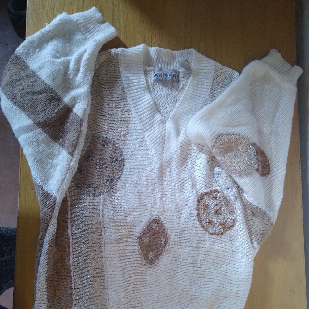 Vtg A'milano Abstract Geometry Color Block Sweater - image 1